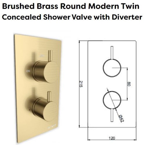 Round concealed thermostatic - concealed,