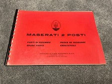 Maserati 2 Posti biposto spares parts catalogue manual owners handbook