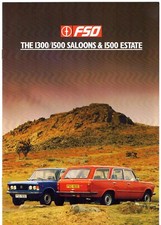 FSO 1300 & 1500 1987-1989 UK Market Sales Brochure Saloon & Estate 125p