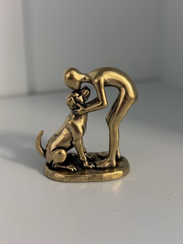 Small solid brass dog it - brass, it’s