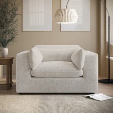 Beige Boucle Cuddle Chair -