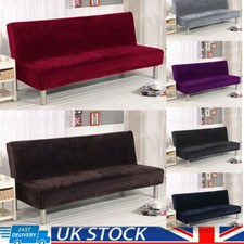 Velvet Armless Sofa Bed Cover