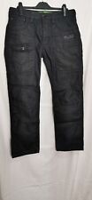 Gio-Goi Charcoal Jeans 100% Cotton Demo Regular 4 Button Logo UK W32 Ins Leg 30"