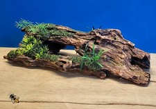 Aquarium Ornament Driftwood Log Plant Decoration Cave Hide Fish Tank Goldfish