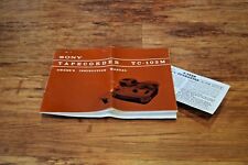 Vintage SONY TC-102M Open Reel Tape Recorder Tapecorder Instructions instruction