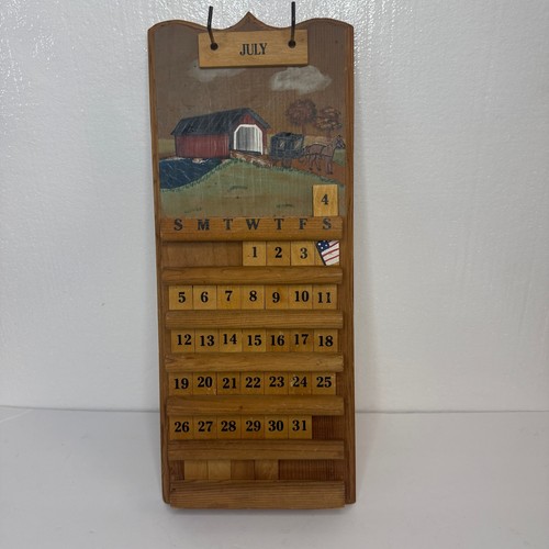 Vintage wooden perpetual - vintage, wall
