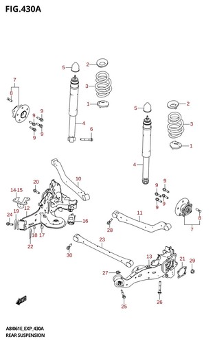 Suzuki genuine rear suspension - genuine,