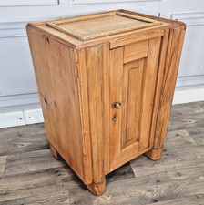 Antique Kitchen Solid Pine Farmhouse Column Cupboard Cabinet Storage - Country