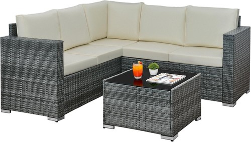 Seater rattan corner sofa - seater,