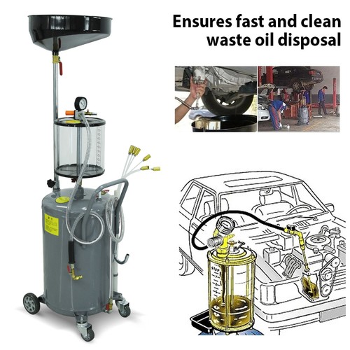 Waste oil drainer 70l portable - waste,