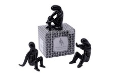 Set of 3 Black Yoga Pose