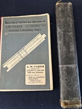 FABER CASTELL Vintage  Slide Rule in Original Case, good condition