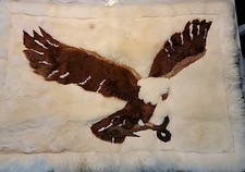 100% ALPACA Fur Art Rug Wall