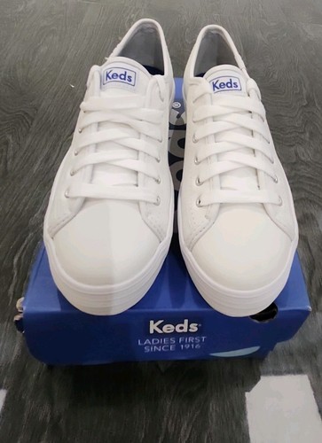 Keds triple kick leather - leather, white