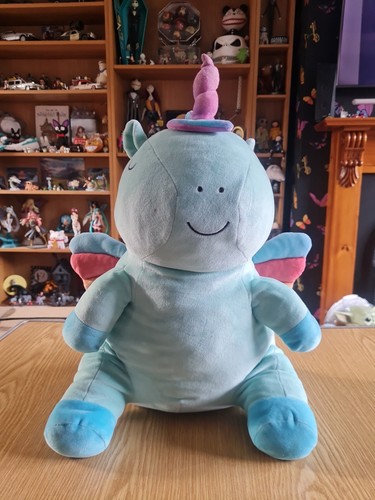 Light blue plush unicorn - light,