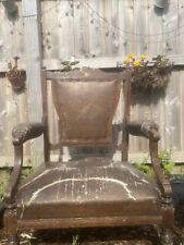 used old pine antique chair on