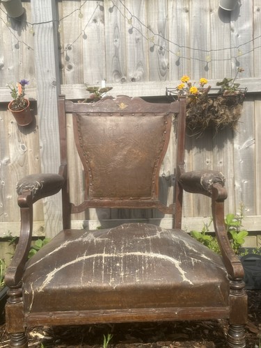 Used old pine antique chair - used,