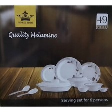 Melamine 49 Pcs Dinner Set Heat Resistant & Dishwasher Safe Kavali