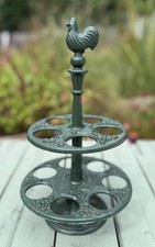Vintage Metal Chicken Egg Holder Farmhouse Cottage Country Homestead Style