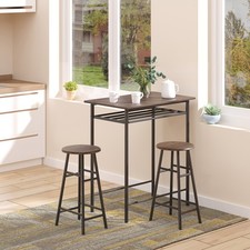 Dining Table 2 Stools Set 3