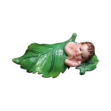Resin Little Boy Fairy Garden Ornament Mini Fairy Figurine For Yard Patio Lawn