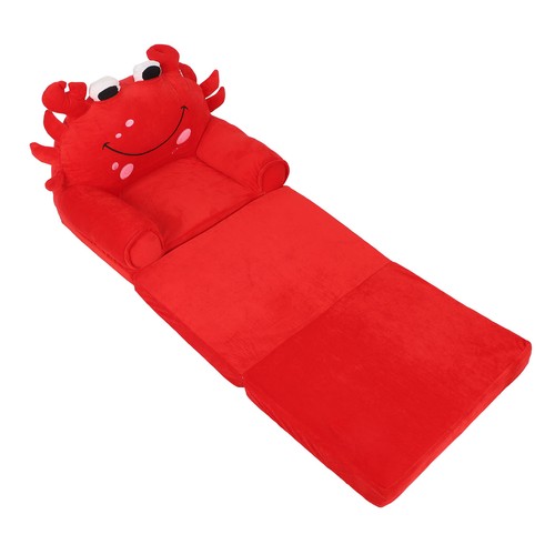 Red children convertible sofa - convertible,