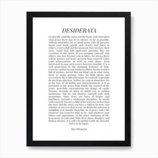 Desiderata (white tone) Art