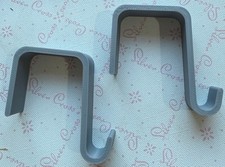 Dolls Vintage Pram Plastic Bag Hooks x 2 Silver for Silver Cross Vintage DOLLS