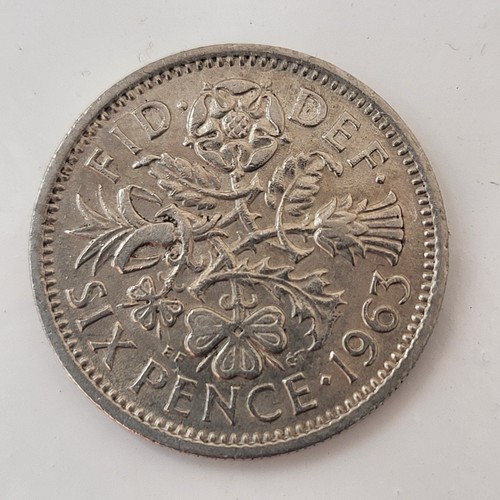 1963 elizabeth sixpence 6d - elizabeth,
