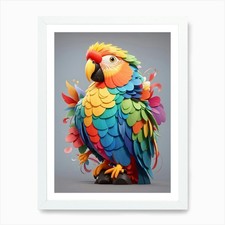 Colorful Parrot Art Print
