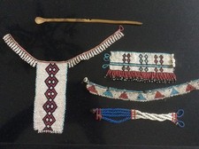 SALE: Collection 19th. C. Zulu bead work + snuff spoon