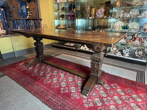 Antique oak plank top - antique,
