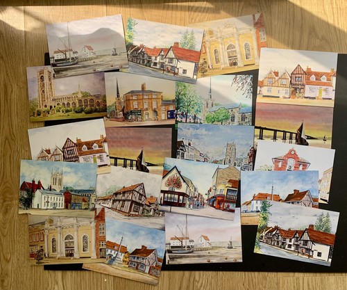 Set fine art postcards - 20,