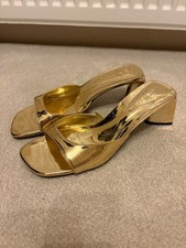 zara gold mule size 4