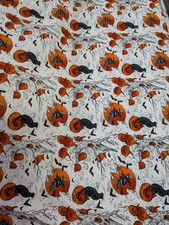 Rachael Hauer Quilting Cotton Fabric Costumes And Cobwebs Haunted Toile White
