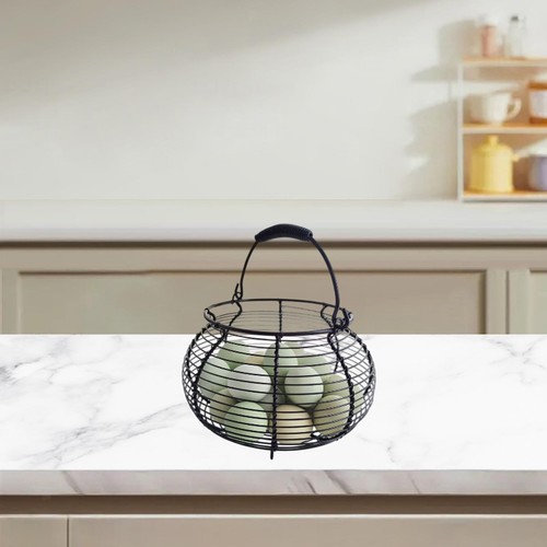 Wire egg basket - basket, gathering