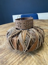 New French Rustic Round Candle Holder Lantern. Table top/fitted (fittings Incl)