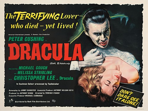 Horror dracula 1958 quad - of,