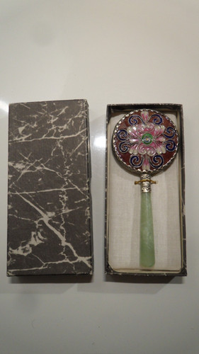 Vintage chinese hand mirror - hand,