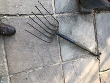 Antique Vintage POTATO Fork Farming Agricultural Garden Tool Display Props