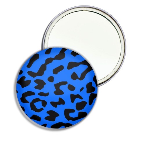 Blue leopard print round - leopard,