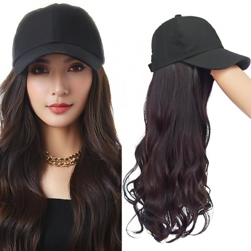 Wigs with hat baseball - with,