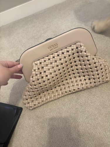 Guess beige woven faux leather - guess,