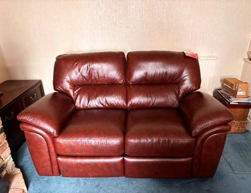 Brown leather traditional - brown,