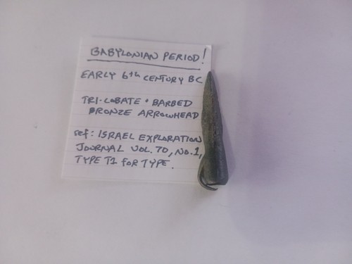 Babylonian bronze arrowhead - babylonian,
