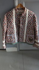 Gucci Garden Mens RTW SPW Jacket Mary On Muslin Print With Embroidery Flame/Pink