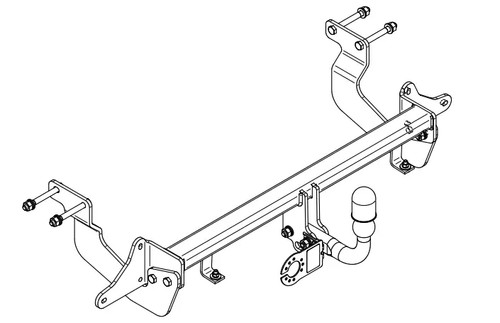 Swan neck tow bar for - for, ford