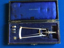 1950s Vintage Leather Cased Weiss of London Tonometer Ophthalmic Instrument