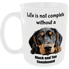 BLACK AND TAN COONHOUND MUG DOG BREED OWNER GIFT MY COFFEE CUP PET LOVERS CANINE
