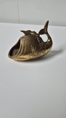Fish ashtray blackened brass - ashtray, |